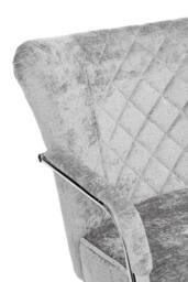 Living and Home Height-Adjustable Swivel Chenille Office Chair Vanity Make-up Chair in Grey - thumbnail 6