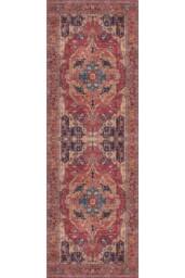 THE RUGS Alya Washable Persian Classic Rug - Ultra Soft Polyester Design in Red - Size: 120 cm x 170 cm - thumbnail 4