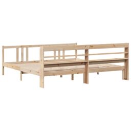 Berkfield Home Bed Frame with Headboard without Mattress 200x200 cm in Brown - thumbnail 8