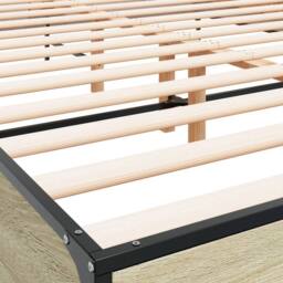 Berkfield Home Bed Frame without Mattress Sonoma Oak 160x200 cm in Light Brown - thumbnail 7