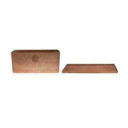 Royal Botanic Gardens Kew Kew Aged Copper Regency Outdoor Trough 43Cm - Premium Quality - 2 Other Sizes Available - 3 Year Warranty - Detachable - thumbnail 3