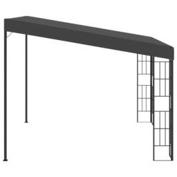 Berkfield Home Wall-mounted Gazebo 3x3 m Anthracite Fabric in Black - thumbnail 3