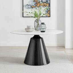 FurnitureboxUK Nina Marble-Effect Dining Set with Grey Velvet Chairs in Light Grey - Size: 4 Person - thumbnail 3