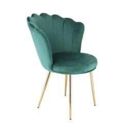 Home Garden Direct Mini Flora - Occasional Chair in Velvet - Green - thumbnail 6
