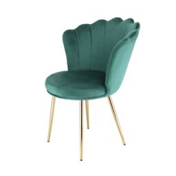 Home Garden Direct Mini Flora - Occasional Chair in Velvet - Green - thumbnail 4