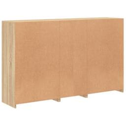 Berkfield Home Sideboard with LED Lights Sonoma Oak 162x37x100 cm in Brown - Size: 162 x 37 x 100 cm - thumbnail 8