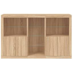 Berkfield Home Sideboard with LED Lights Sonoma Oak 162x37x100 cm in Brown - Size: 162 x 37 x 100 cm - thumbnail 6