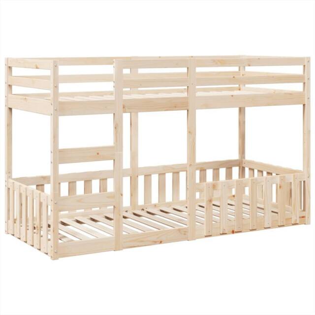 Berkfield Home Bunk Bed 80x200 cm Solid Wood Pine in Light Brown - image 1