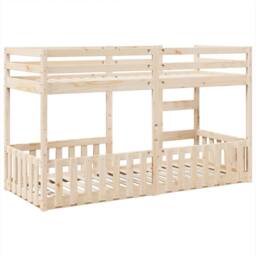 Berkfield Home Bunk Bed 80x200 cm Solid Wood Pine in Light Brown - thumbnail 7
