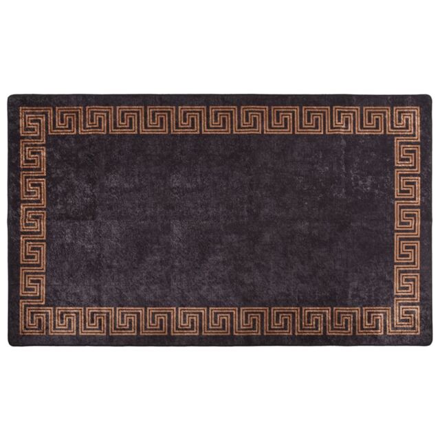 Berkfield Home Rug Washable 190x300 cm Black & Gold Anti Slip - Size: 100 cm diameter - image 1