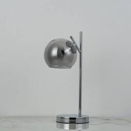 Pagazzi Nia Chrome Smoke 1-Light Table Lamp in Silver - thumbnail 3