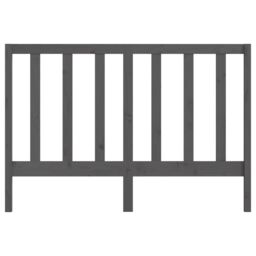 Berkfield Home Bed Headboard Grey 141x4x100 cm Solid Wood Pine - Size: 141 x 4 x 100 cm - thumbnail 4