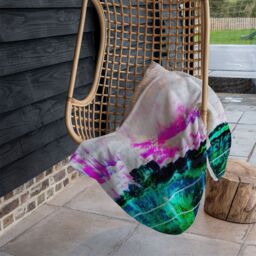 Benjamin Tate Design Fluorescent Countryside Blanket in Natural - Size: 120 cm x 150 cm - thumbnail 4