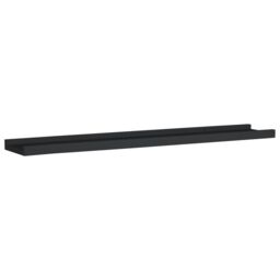 Berkfield Home Picture Frame Ledge Shelves 2 pcs Black 80x9x3 cm MDF - Size: 80 x 9 x 3 cm - thumbnail 3