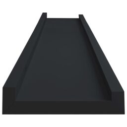 Berkfield Home Picture Frame Ledge Shelves 2 pcs Black 80x9x3 cm MDF - Size: 80 x 9 x 3 cm - thumbnail 5