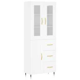 Berkfield Home Highboard White 69.5x34x180 cm Engineered Wood - thumbnail 2