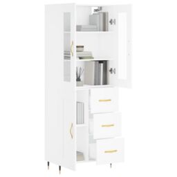 Berkfield Home Highboard White 69.5x34x180 cm Engineered Wood - thumbnail 3