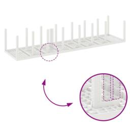 Berkfield Home Garden Table White 400x100x73 cm Poly Rattan - Size: 400 x 100 x 73 cm - thumbnail 9