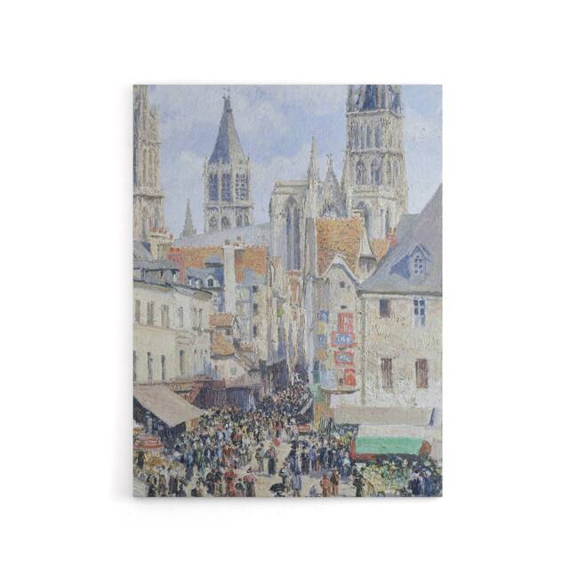 "Artery8 Grocery Street Rouen Cityscape Pissarro Canvas Wall Art - Size: W18"" x H24""" - image 1