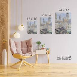 "Artery8 Grocery Street Rouen Cityscape Pissarro Canvas Wall Art - Size: W18"" x H24""" - thumbnail 4