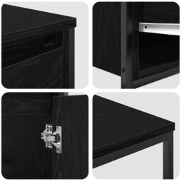 Berkfield Home Bathroom Furniture Set Set of 2 Black Oak Engineered Wood - thumbnail 5