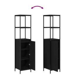 Berkfield Home Bathroom Furniture Set Set of 2 Black Oak Engineered Wood - thumbnail 6