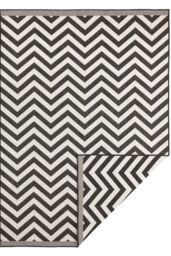 THE RUGS Palma Indoor Outdoor Reversible Rug Durable Soft for Living Room in Black - Size: 240 cm x 340 cm - thumbnail 1