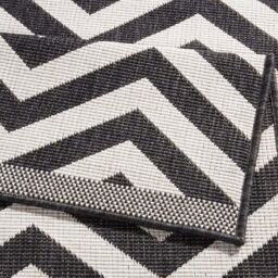 THE RUGS Palma Indoor Outdoor Reversible Rug Durable Soft for Living Room in Black - Size: 240 cm x 340 cm - thumbnail 2