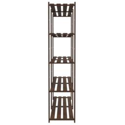 Berkfield Home Beautiful 5-Tier Storage Rack Brown 170x38x170 cm Solid Wood Pine - Size: 170 x 38 x 170 cm - thumbnail 4