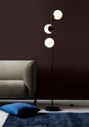 Nordlux Modern Indoor Floor Lamp Black Metal E14 Hand Blown Glass - Mains Powered, IP20 - thumbnail 6