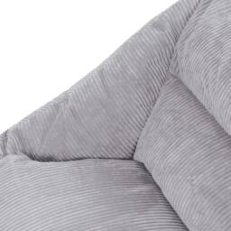 icon Bean Bag Sofa & Footstool Bundle, Jumbo Corduroy in Light Grey - Size: Medium - thumbnail 5