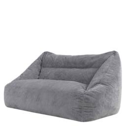 icon Bean Bag Sofa & Footstool Bundle, Jumbo Corduroy in Light Grey - Size: Medium - thumbnail 4
