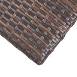 Berkfield Home Tea Table Brown 50x50x47 cm Poly Rattan - Size: 50 x 50 x 47 cm - thumbnail 4