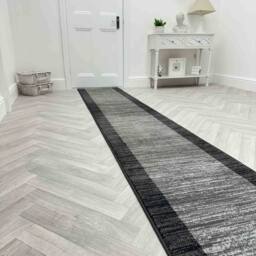 runrug Hallway Carpet Runner Rug - Soft & Comfy, 9mm - 'Morning Mist' in Dark Grey - Size: 70 cm x 150 cm - thumbnail 3