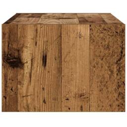 Berkfield Home TV Cabinet with LED Lights Old Wood 75x35.5x25 cm in Brown - thumbnail 8