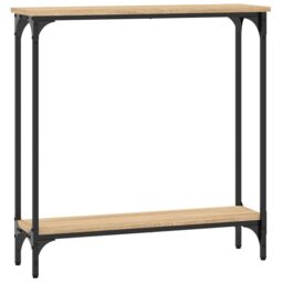 Berkfield Home Console Table Sonoma Oak 75x22.5x75 cm Engineered Wood in Brown - thumbnail 6