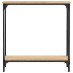 Berkfield Home Console Table Sonoma Oak 75x22.5x75 cm Engineered Wood in Brown - thumbnail 4