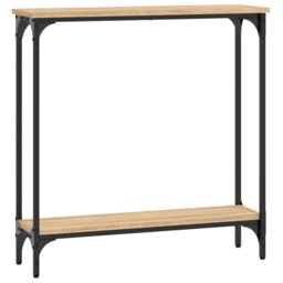 Berkfield Home Console Table Sonoma Oak 75x22.5x75 cm Engineered Wood in Brown - thumbnail 2