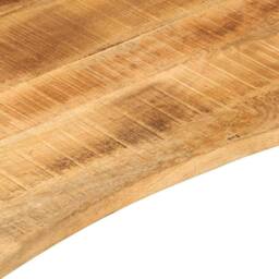 Berkfield Home Beautiful Desk Top with Curve 110x50x2.5 cm Solid Wood Rough Mango in Brown - thumbnail 7