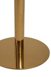 Orsina Round Marble Dining Table With Gold Base, Compact Round Marble Table for Dining, Sleek Gold Finish Base - thumbnail 5