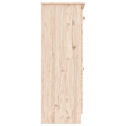 Berkfield Home Shoe Cabinet ALTA 77x35x96 cm Solid Wood Pine in Brown - Size: 77 x 35 x 96 cm - thumbnail 5