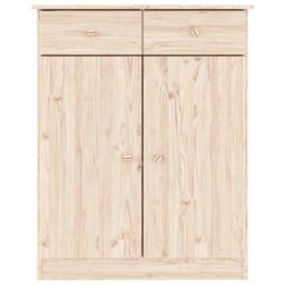 Berkfield Home Shoe Cabinet ALTA 77x35x96 cm Solid Wood Pine in Brown - Size: 77 x 35 x 96 cm - thumbnail 4