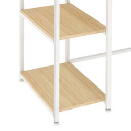 Levede Computer Desk Home Office Table with Storage Shelves Monitor Stand in Light Oak - thumbnail 5