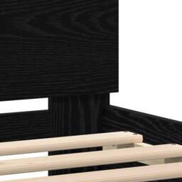 Berkfield Home Modern Bed Frame with LED Lights Black Oak 90x200 cm Engineered Wood - thumbnail 9