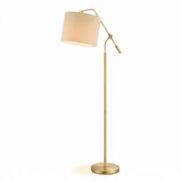 FurnitureboxUK Claudia Brass Standing Floor Lamp in Light Bronze - thumbnail 5