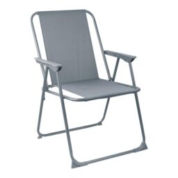 Harbour Housewares Folding Metal Beach Chairs Pack of 4 in Grey - thumbnail 4