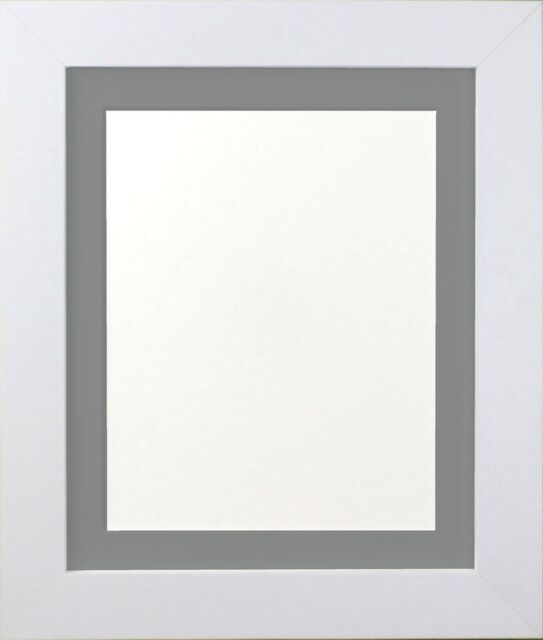 Frames & Mirrors 4U Metro White Frame with Dark Grey Mount for Image Size 24 x 18 Inch - image 1
