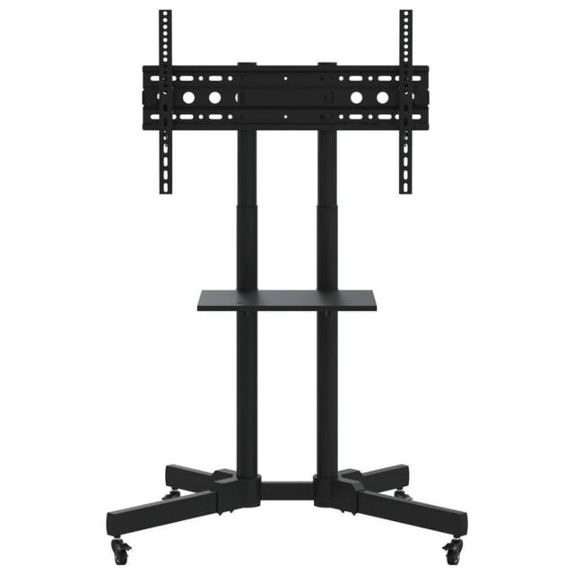 Berkfield Home TV Stand on Wheels 32-70 Inch Screen Max VESA 600x400 mm 50kg in Black - image 1