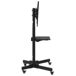 Berkfield Home TV Stand on Wheels 32-70 Inch Screen Max VESA 600x400 mm 50kg in Black - thumbnail 4