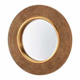 Yearn Mirrors Bobble round mirror Gold 79cm in Metallic Gold - thumbnail 3